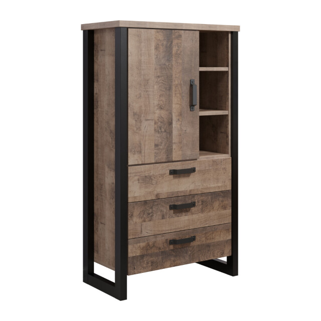 CaliCosy Hoog dressoir met 1 deur, 3 lades en 3 open vakken l87 cm emile 3042319 large