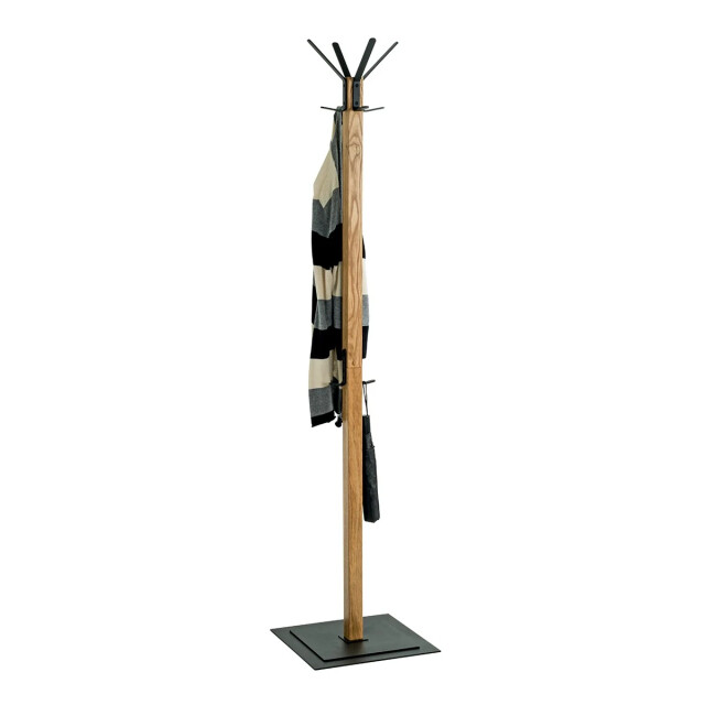CaliCosy Kapstok van eikenhout en zwart metaal h180 cm 2951220 large