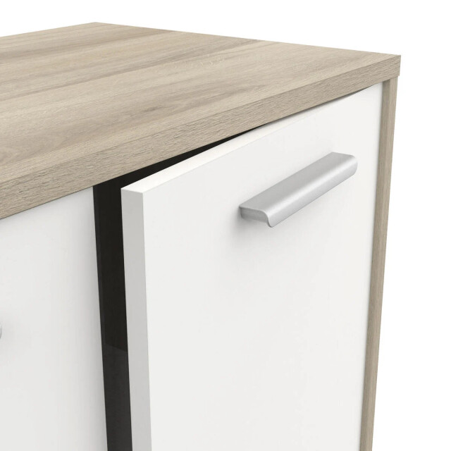 CaliCosy Buffet met 2 deuren, hout- en witdecor, l78 cm léo 2931887 large