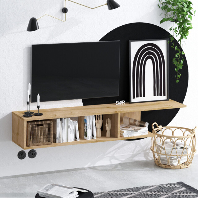 CaliCosy Tv-meubel in saffiereikendecor l150 cm pan 3039242 large