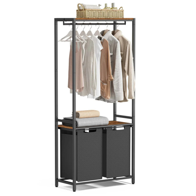 CaliCosy Opbergmeubel voor badkamer met geïntegreerde wasmand h175 cm 2937393 large