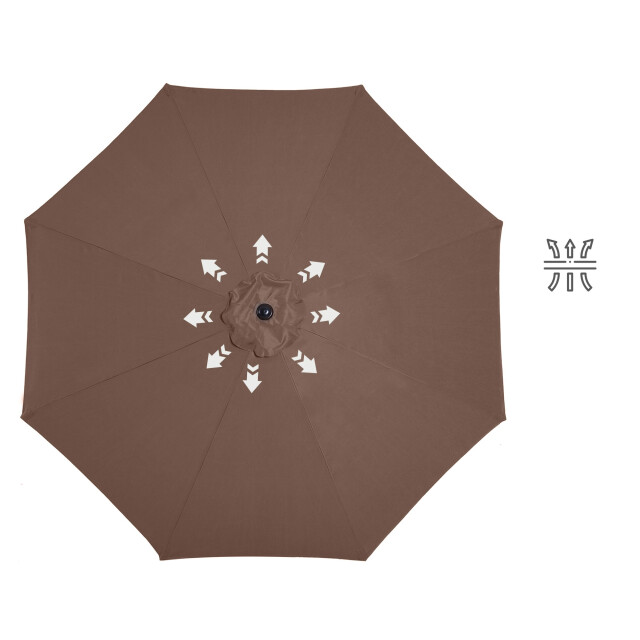 4goodz Outsunny knikparasol Ø300 cm aluminium met draaihendel - 3169339 large