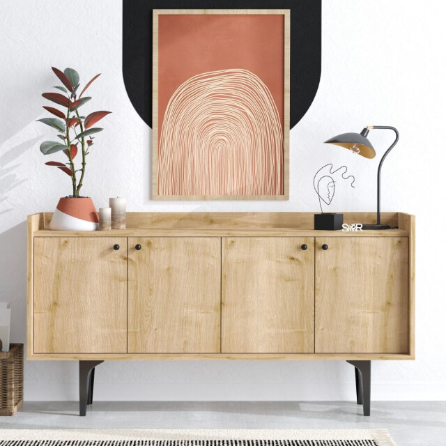 CaliCosy Buffet 4 deuren eiken decor saffier l150 cm navi 2930407 large