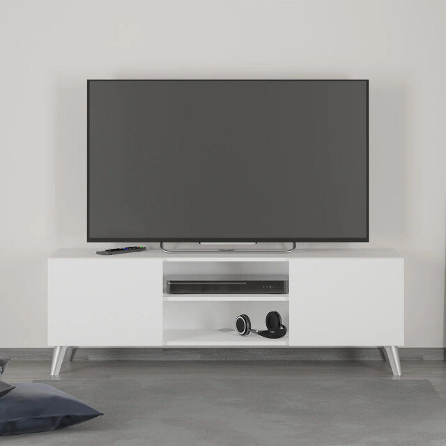 CaliCosy Tv-meubel 2 deuren wit brighton 1 l140 cm x h46,5 cm 2930027 large