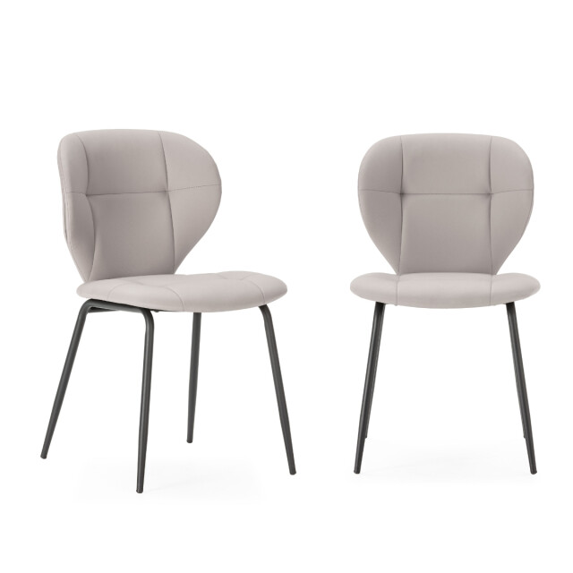 CaliCosy Set van 2 stoelen met zwarte metalen poten l50 cm maura 3078778 large