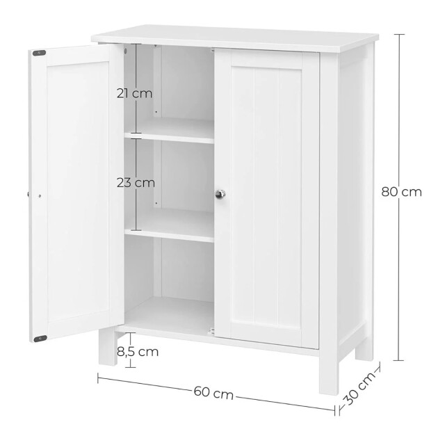CaliCosy Opbergmeubel voor badkamer met 2 deuren l60 cm 2930326 large