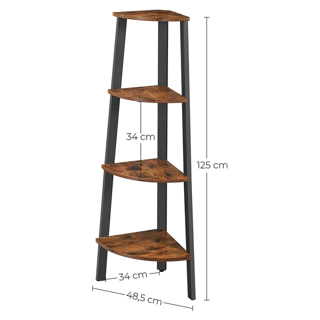 CaliCosy Industriële hoekplank met 4 niveaus l48,5 x h125 cm 2930005 large