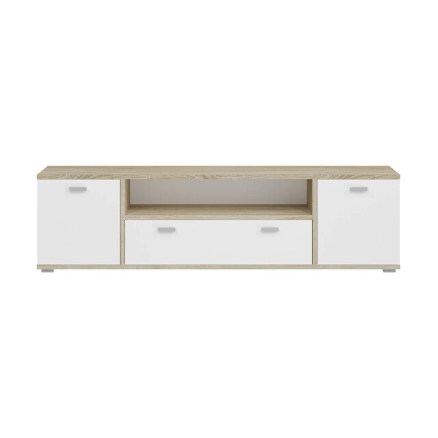 CaliCosy 2-deurs buffetkast met 1 witte en sonoma eiken nis l181 cm cosmo 2951199 large