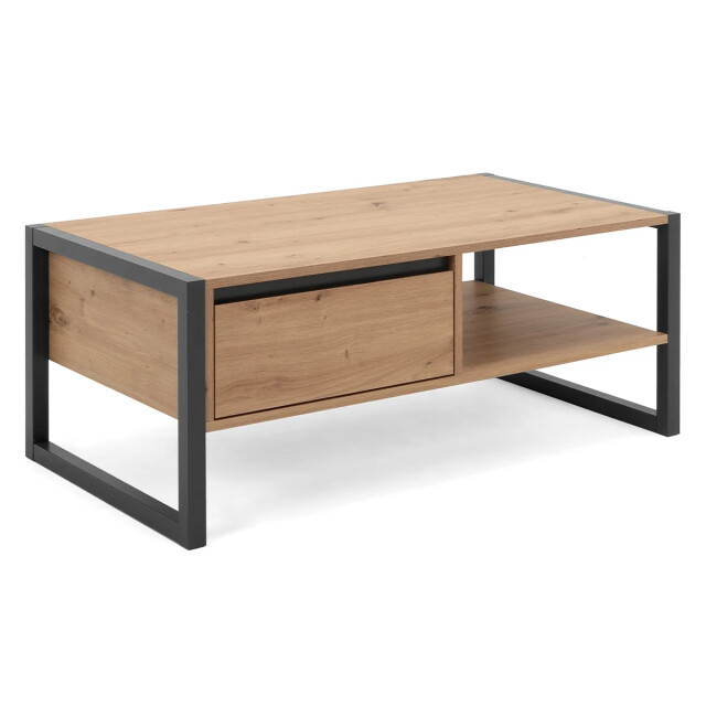 CaliCosy Salontafel eikenkleurig en antracietgrijs l100 cm denver 2929985 large