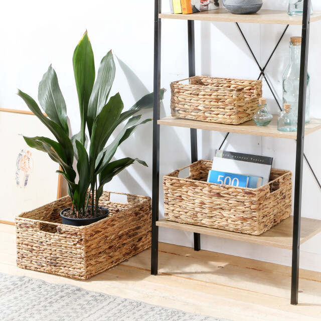 CaliCosy Waterhyacintenmanden met metalen frame set van 3 2929166 large