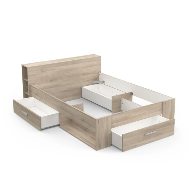 CaliCosy Bed met 2 plaatsen, 3 laden en vakken 140 x 190 cm pocket 2937591 large