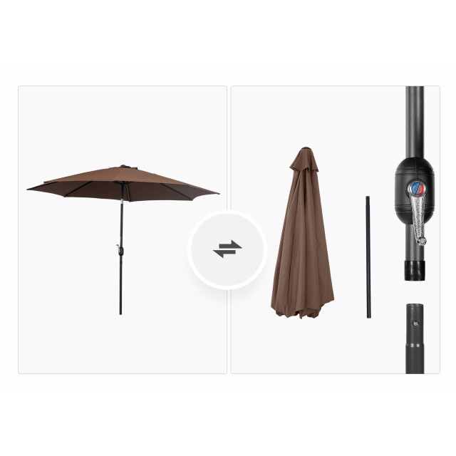 4goodz Outsunny knikparasol Ø300 cm aluminium met draaihendel - 3169339 large
