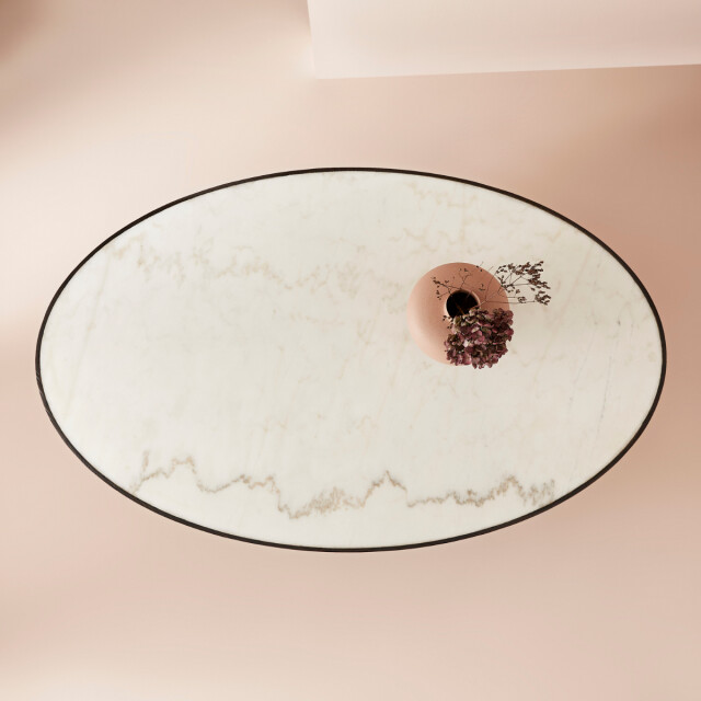 CaliCosy Ovale salontafel van wit marmer tulipe 3018359 large