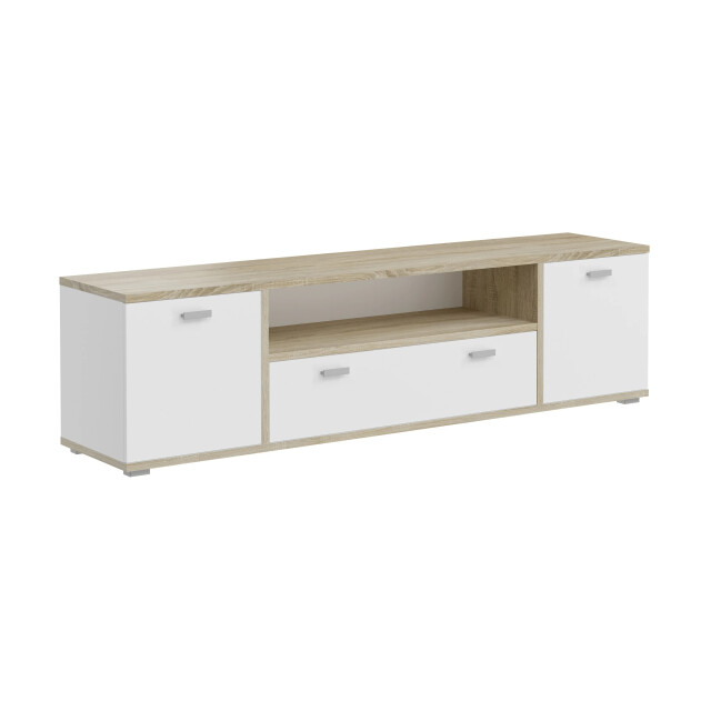 CaliCosy 2-deurs buffetkast met 1 witte en sonoma eiken nis l181 cm cosmo 2951199 large