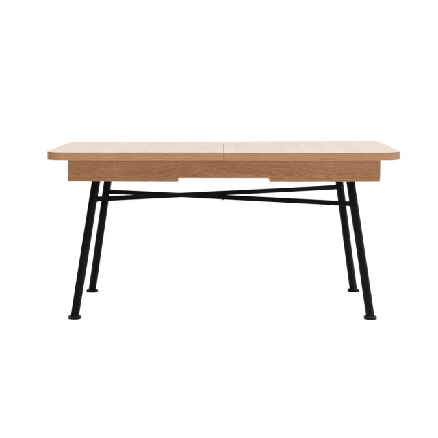 CaliCosy Uitschuifbare tafel van 160 tot 198 cm, eiken en zwart decor nala 3061559 large
