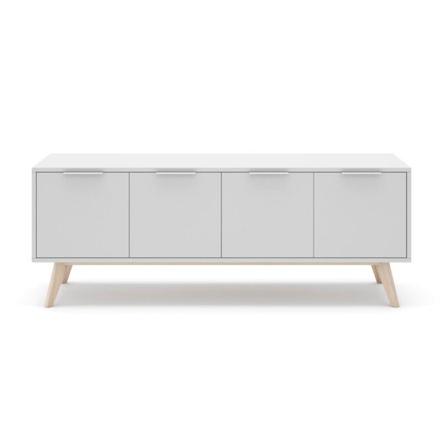 CaliCosy Tv-meubel 4 deuren wit en massief grenen l140 cm campus 2930286 large