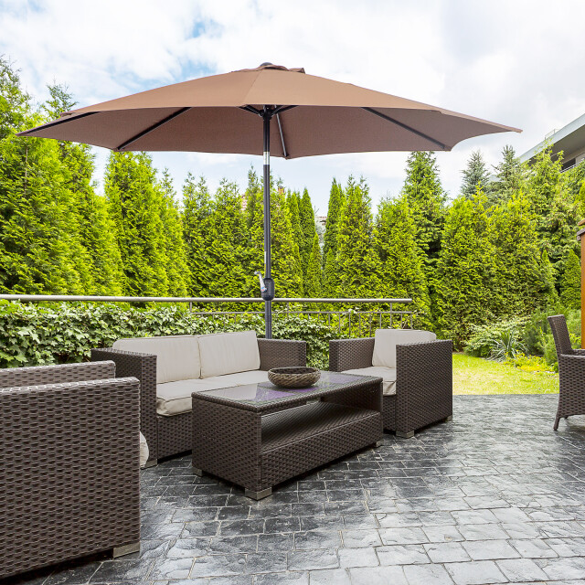 4goodz Outsunny knikparasol Ø300 cm aluminium met draaihendel - 3169339 large