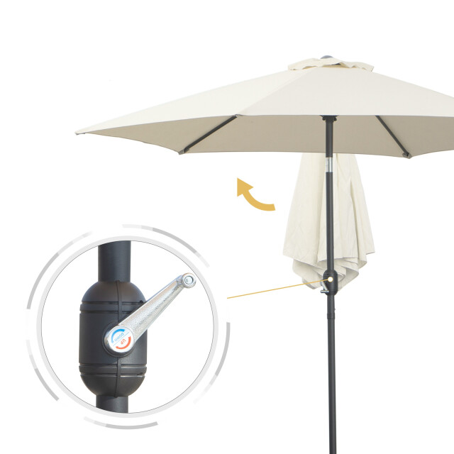 4goodz Outsunny knikparasol met draaihendel aluminium - 3169337 large