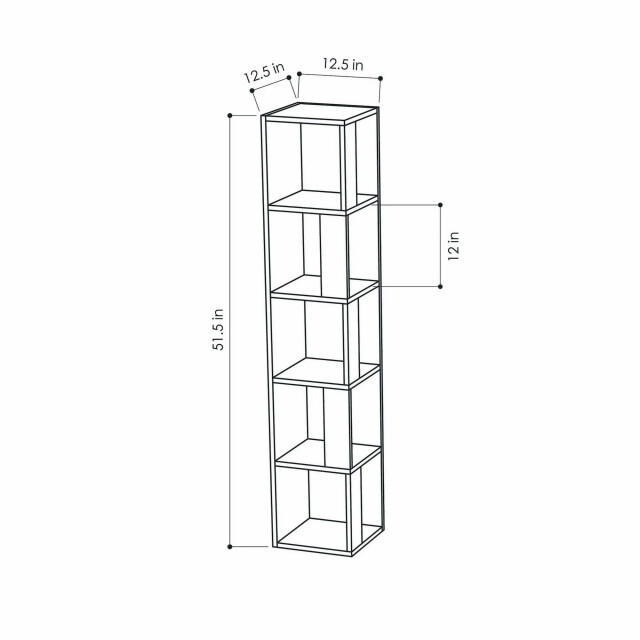 CaliCosy Hoekrek 5 planken wit h161 cm piano 2930464 large