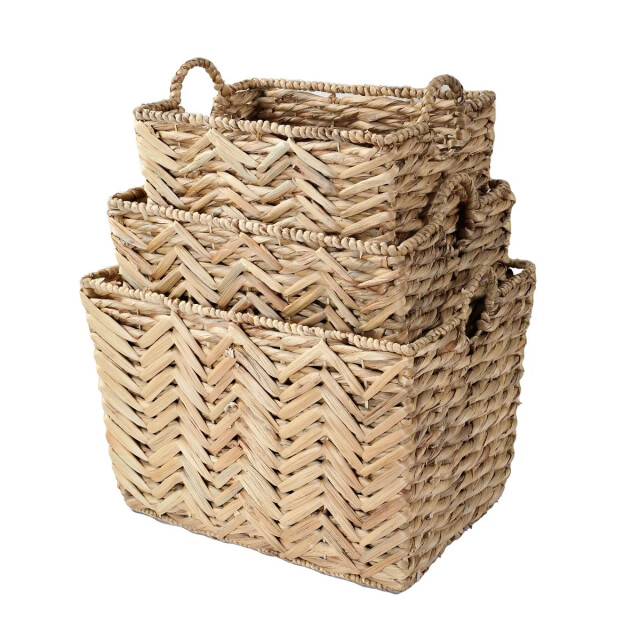 CaliCosy Hoge mand van waterhyacint h37 cm 2929465 large