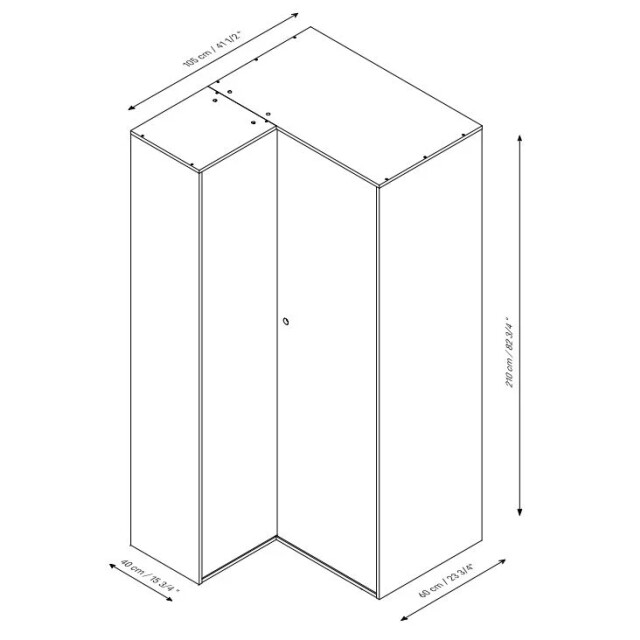 CaliCosy Hoekkast met 6 planken en 2 kleerkasten spot 2932026 large