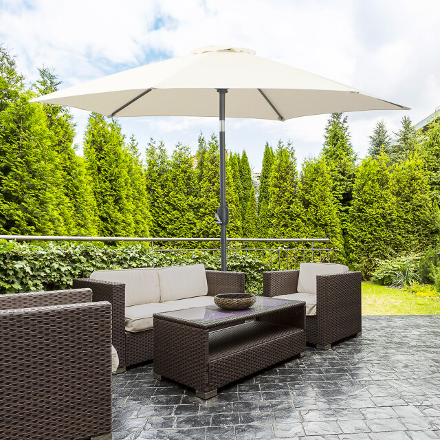 4goodz Outsunny knikparasol met draaihendel aluminium - 3169337 large