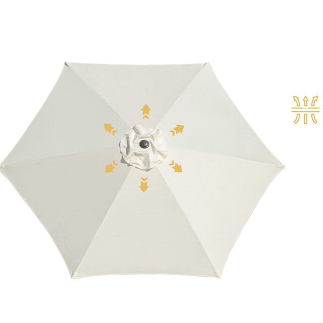 4goodz Outsunny knikparasol met draaihendel aluminium - 3169337 large