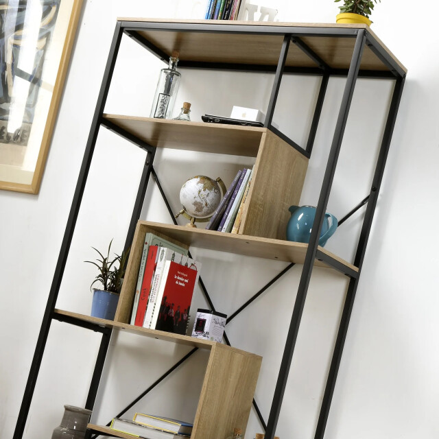 CaliCosy Boekenkast met legplanken 6 niveaus h160 cm 2931825 large