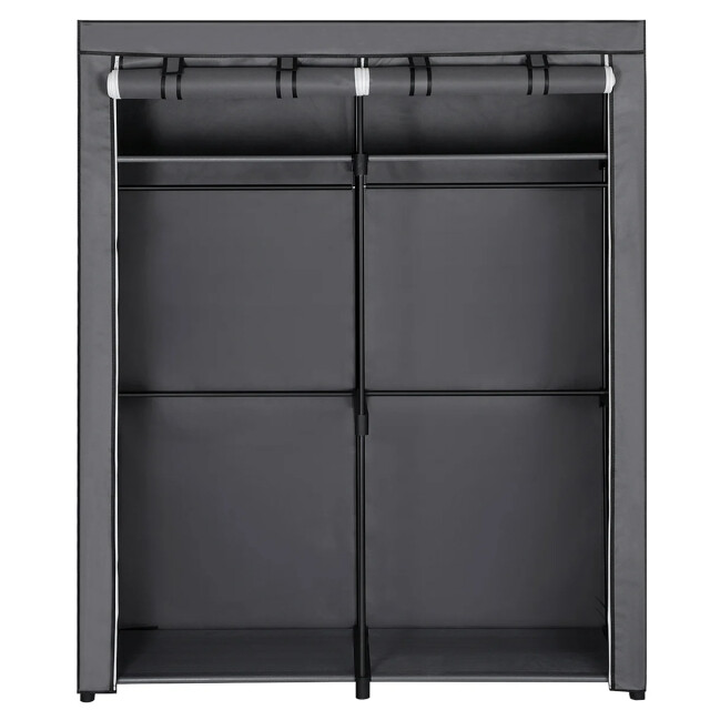 CaliCosy Opvouwbare kledingrek met 2 stangen en beschermhoes l140 x h174 cm 2929405 large