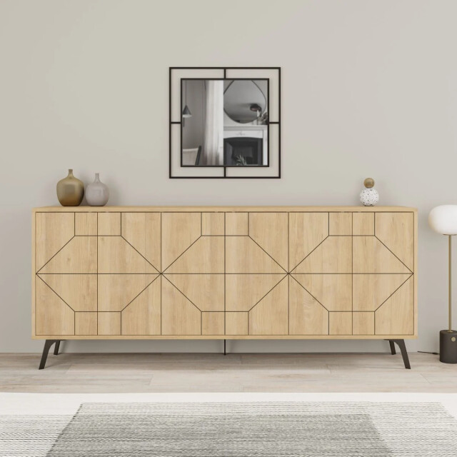 CaliCosy Buffet met 6 versierde deuren l184 cm dune 2937830 large