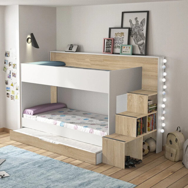 CaliCosy Stapelbedden teotea 90x200 met 1 lade franse fabricage 2930605 large