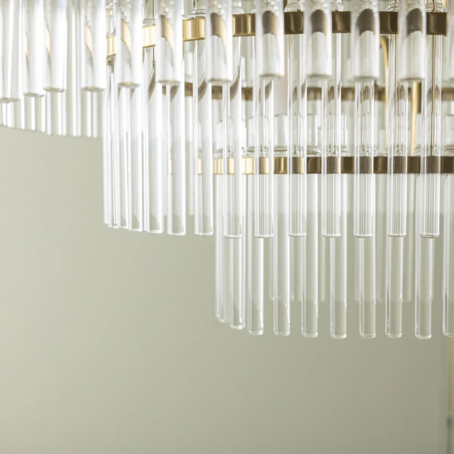 Signature Gouden kroonluchter met kristallen hangers pool 3060998 large