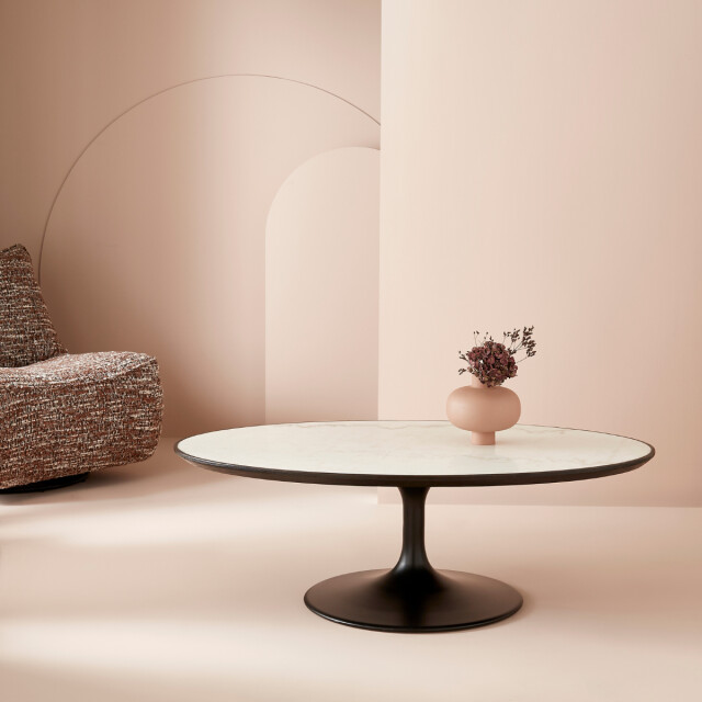 CaliCosy Ovale salontafel van wit marmer tulipe 3018359 large