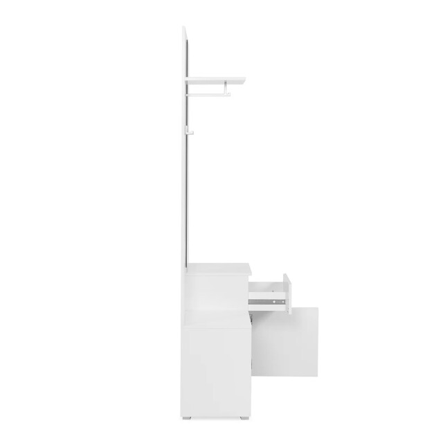 CaliCosy Garderobe voordeur 1 deur, 1 lade en 2 open compartimenten wit h195 cm 2930024 large