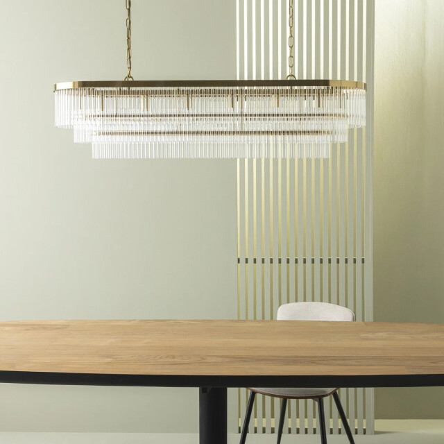 Signature Gouden kroonluchter met kristallen hangers pool 3060998 large