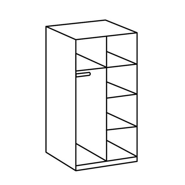 CaliCosy Kast met 2 deuren, eikenhouten decor h199 cm 2930623 large