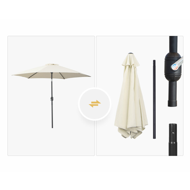 4goodz Outsunny knikparasol met draaihendel aluminium - 3169337 large