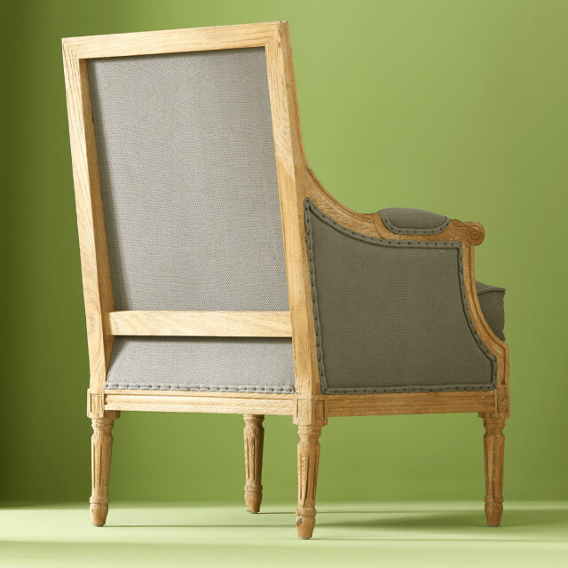 CaliCosy Bergère van massief eikenhout en stof l68 cm louis xvi 3018356 large