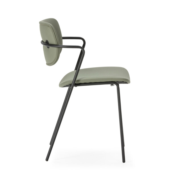 CaliCosy Set van 2 stoelen met zwarte metalen poten l49 cm maika 3078777 large