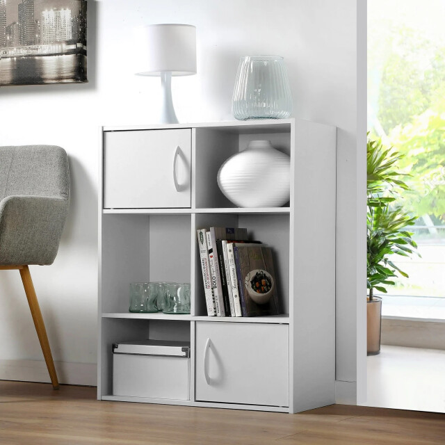 CaliCosy Opbergplank met 6 vakken en 2 deurtjes 2936849 large