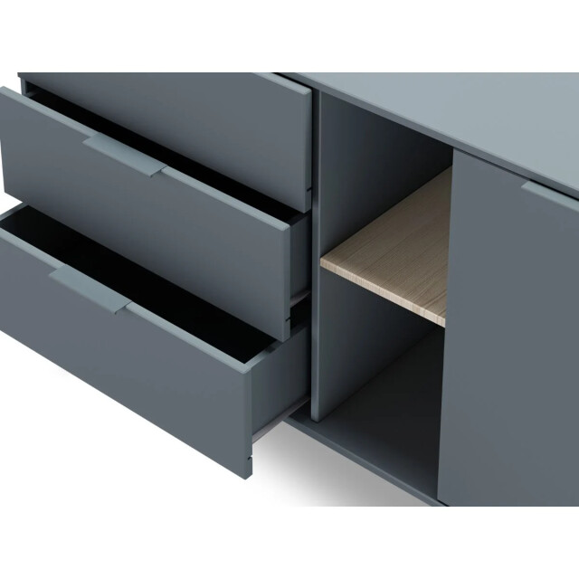 CaliCosy Buffetkast 2 deuren 2 nissen 3 laden l165 cm pisco 2930303 large