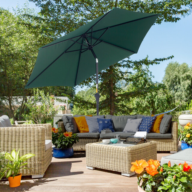 4goodz Outsunny knikparasol met draaihendel aluminium - 3169336 large