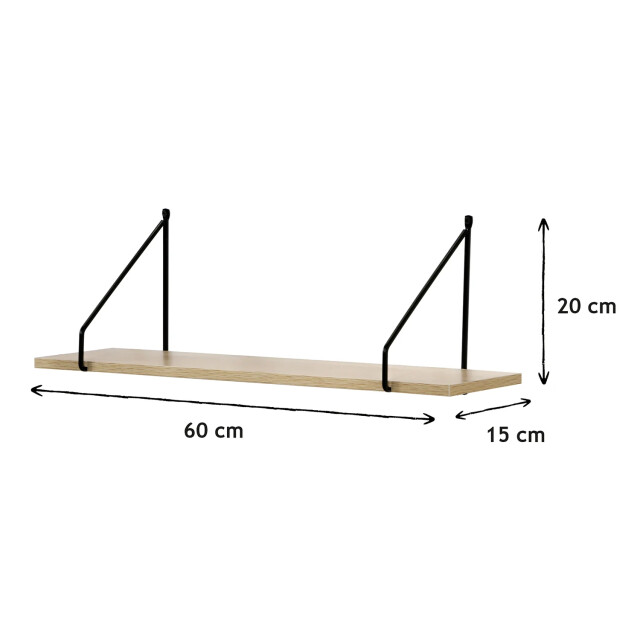 CaliCosy Muurplank 60 cm industriële stijl 2929345 large
