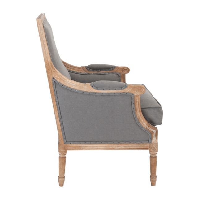 CaliCosy Bergère van massief eikenhout en stof l68 cm louis xvi 3018356 large