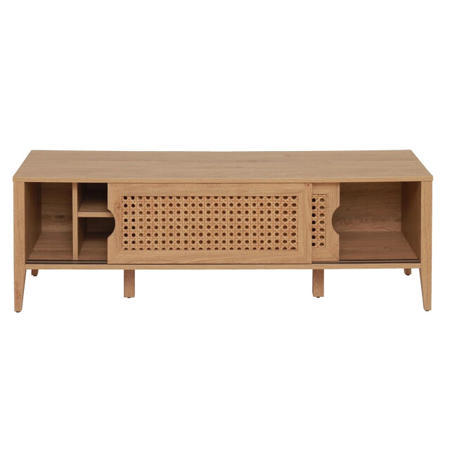 CaliCosy Tv-meubel met 2 schuifdeuren, rotan decor 2929663 large