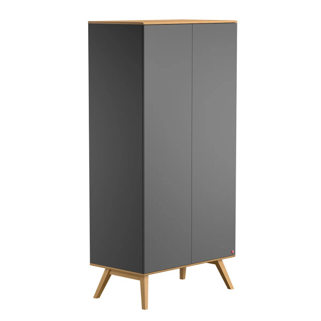 CaliCosy Kast met 2 deuren, kledingstang en 8 planken l100 x h207cm nature 2937588 large