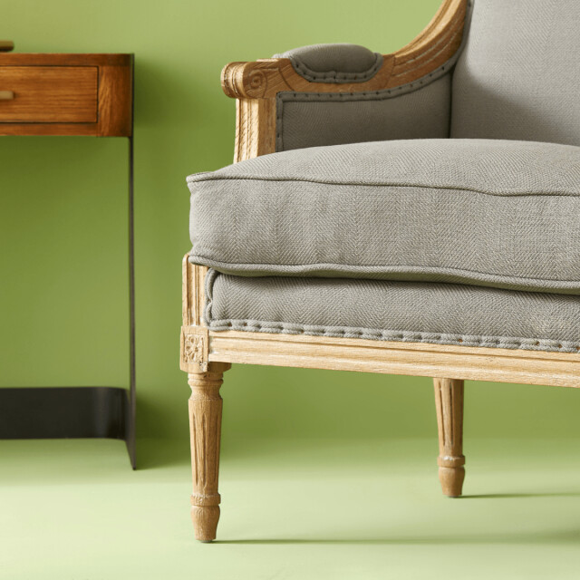 CaliCosy Bergère van massief eikenhout en stof l68 cm louis xvi 3018356 large