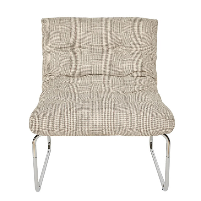 Signature Grijze stoffen fauteuil met chromen poten sorbonne 2931723 large