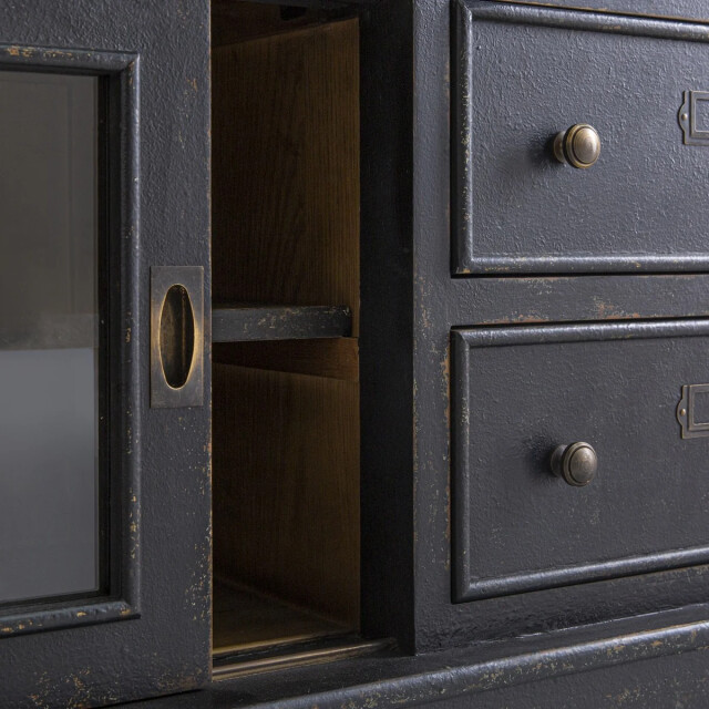Signature Tv-meubel van massief hout en glas l180 cm amsterdam 3061017 large