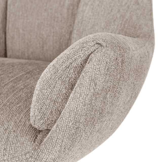 CaliCosy Fauteuil in gewatteerde stof met zwarte metalen poten h89 cm odette 3084072 large